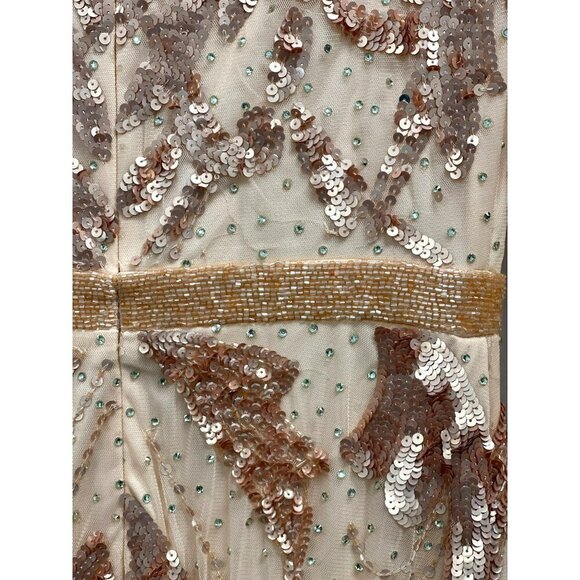 Mac Duggal Vintage Rose 5222 Size 4 Long Sleeve Formal Maxi Dress Gown NWT - Picture 9 of 10